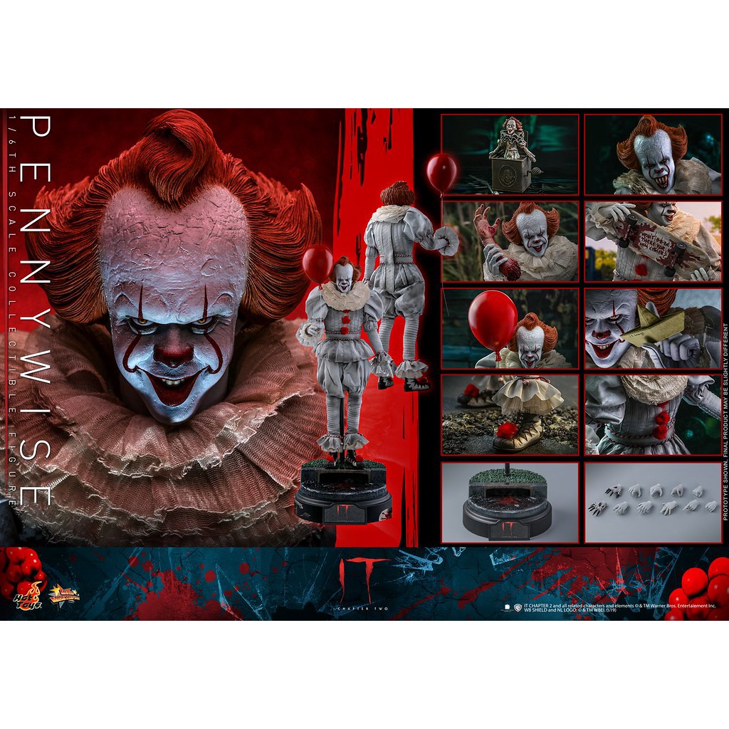 全新 野獸國 Hot Toys – MMS555 –《 牠》1/6比例 潘尼懷斯 Pennywise 小丑 非 DX11