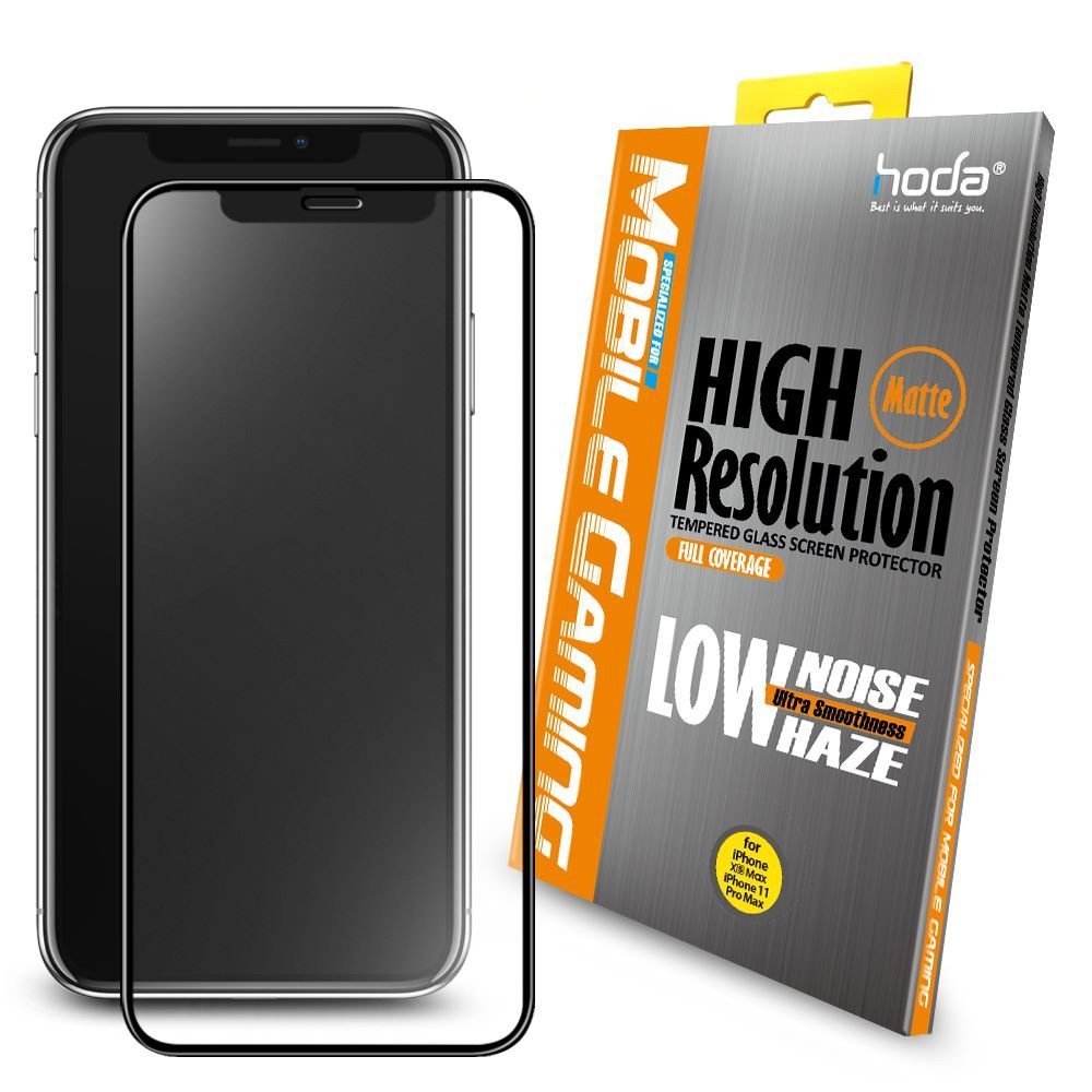 超 hoda 原廠 iPhone 11 Pro Max 6.5吋 手遊專用 2.5D滿版低躁點霧面9H鋼化玻璃貼 玻璃貼