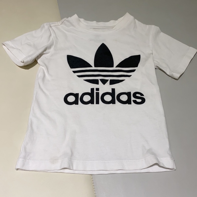 Adidas baby小童 白短T