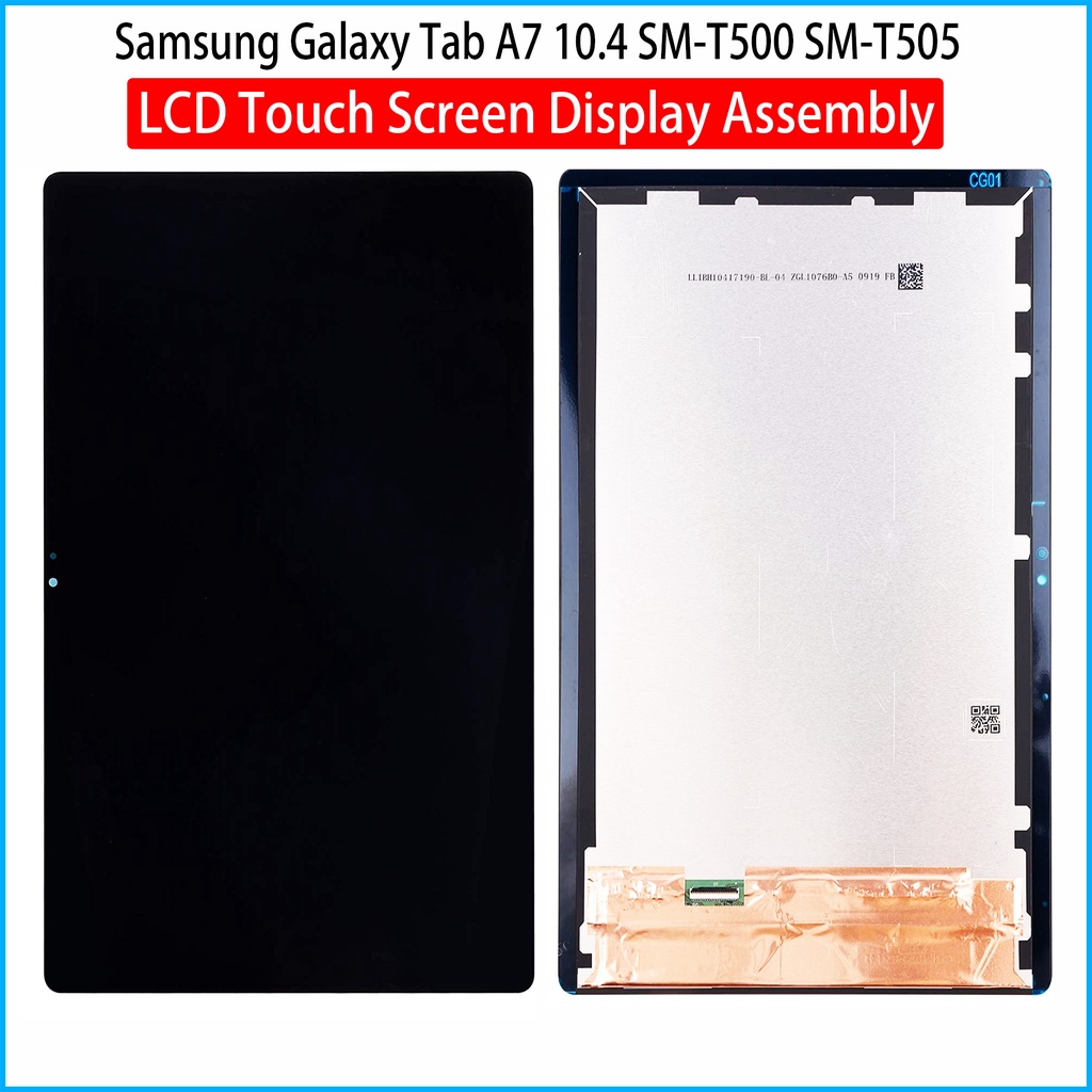 SAMSUNG 帶觸摸數字化儀玻璃傳感器的液晶顯示屏適用於三星 Galaxy Tab A7 SM-T500 SM-T50