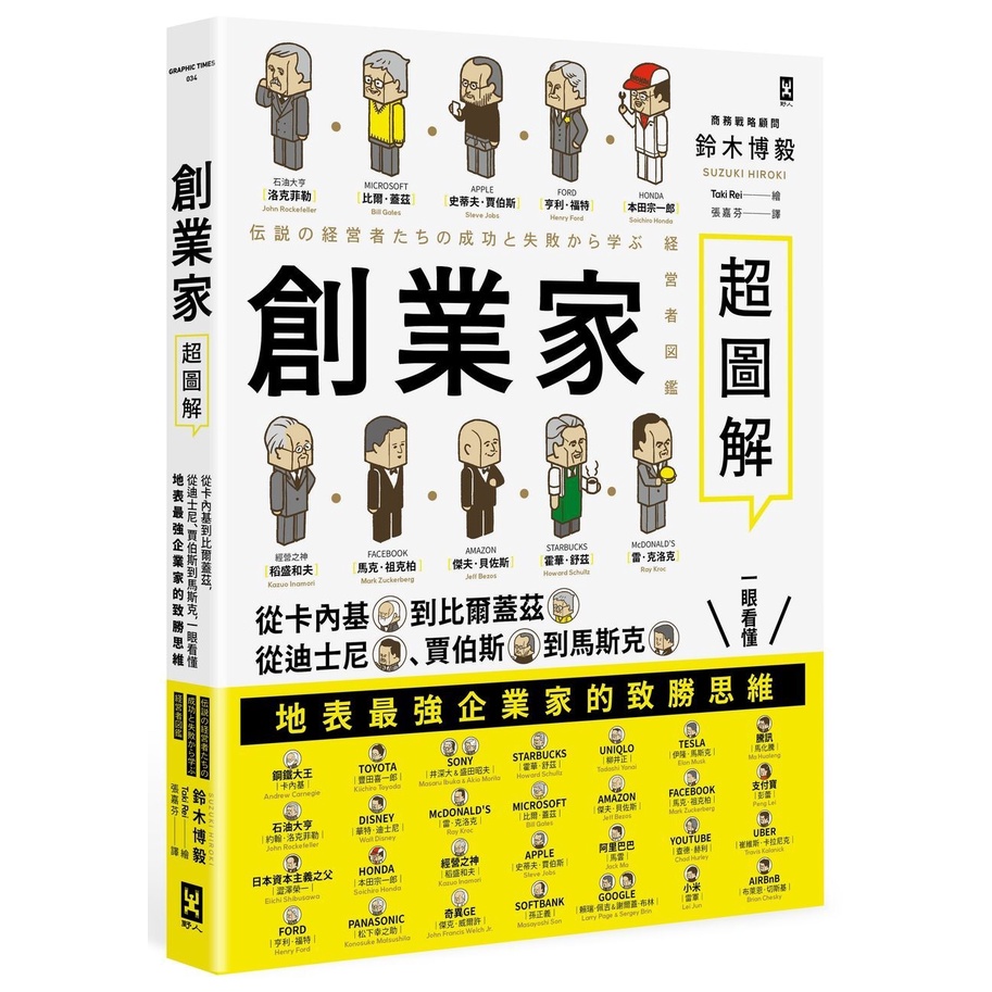 創業家超圖解：從卡內基到比爾蓋茲，從迪士尼、賈伯斯到馬斯克，一眼看懂地表最強企業家的致勝思維！