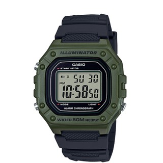 CASIO 卡西歐復古方形錶款/W-218H-3AVDF