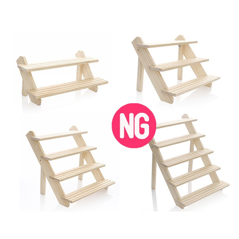實木階梯式展示架 NG款 出清 5.4折起 置物架 文創市集 擺攤 商品陳列 飾品收納 多層 層架 多尺寸《Jami》