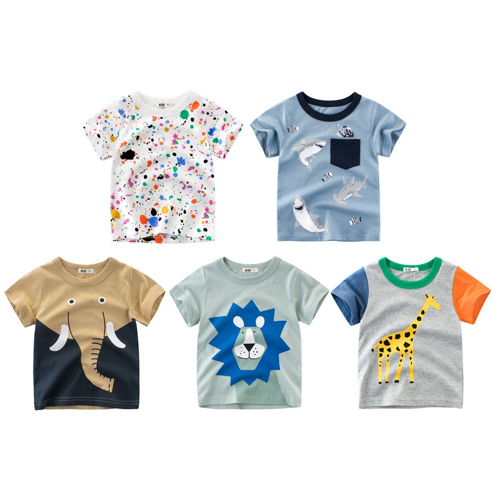 Baby童衣 夏季男女童短袖T-Shirt  短袖圓領上衣 兒童短T恤 韓版百搭上衣 可當兄弟裝 兄妹裝 88472