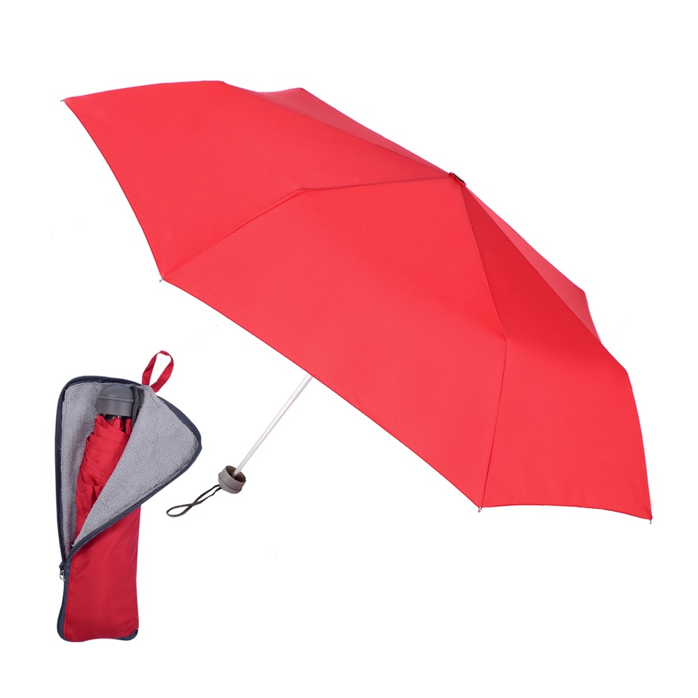 台灣現貨24H出貨【Life+】Original拼色通勤輕量手開傘_附拉鍊式傘袋(紅色)晴雨傘 折疊傘 極輕傘 遮陽傘