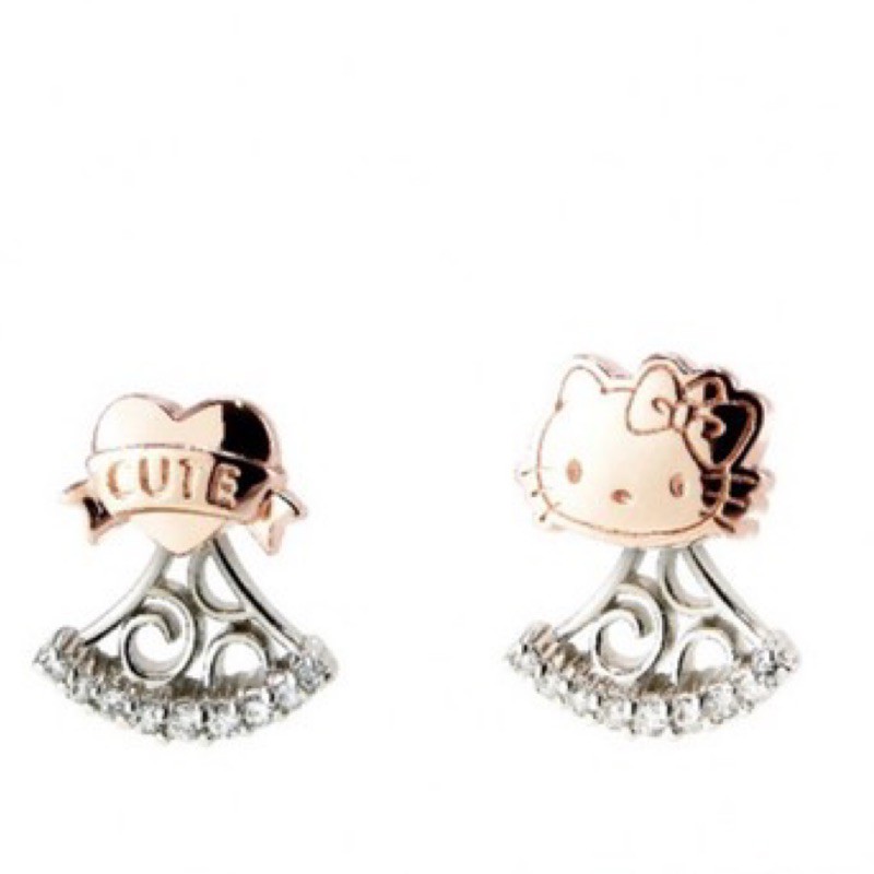 （轉售降價）甜蜜約定Hello Kitty甜甜蜜桃純銀耳環