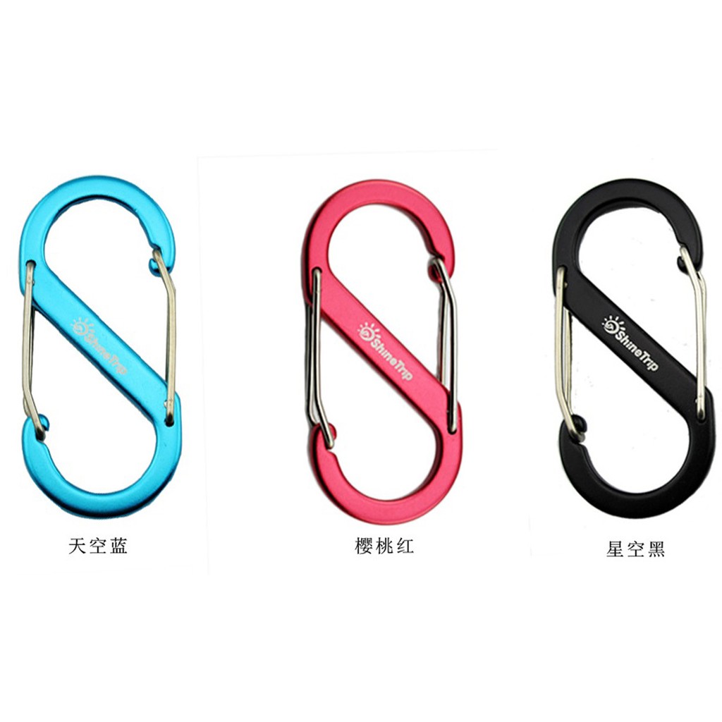 愛麗斯戶外 多功能s掛勾8字扣s扣環d型環8字扣登山扣營繩勾快勾燈勾 蝦皮購物
