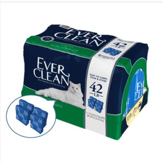 【現貨特價中】不用等(全新包裝)美國Ever Clean藍鑽貓砂 42磅貓砂(約19公斤)藍標--宅配每件限一包
