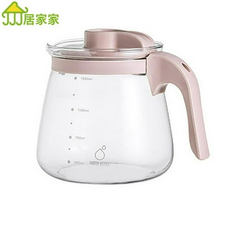 居家家 水壺 1000ml 韓國1700/2000ml 高硼矽玻璃冷水壺 大容量涼白開水壺 家用耐高溫泡茶壺涼水壺 送瓶