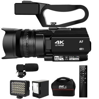 攝影機 4K攝像機  高清自動對焦錄影機 帶手柄和補光燈的數位相機