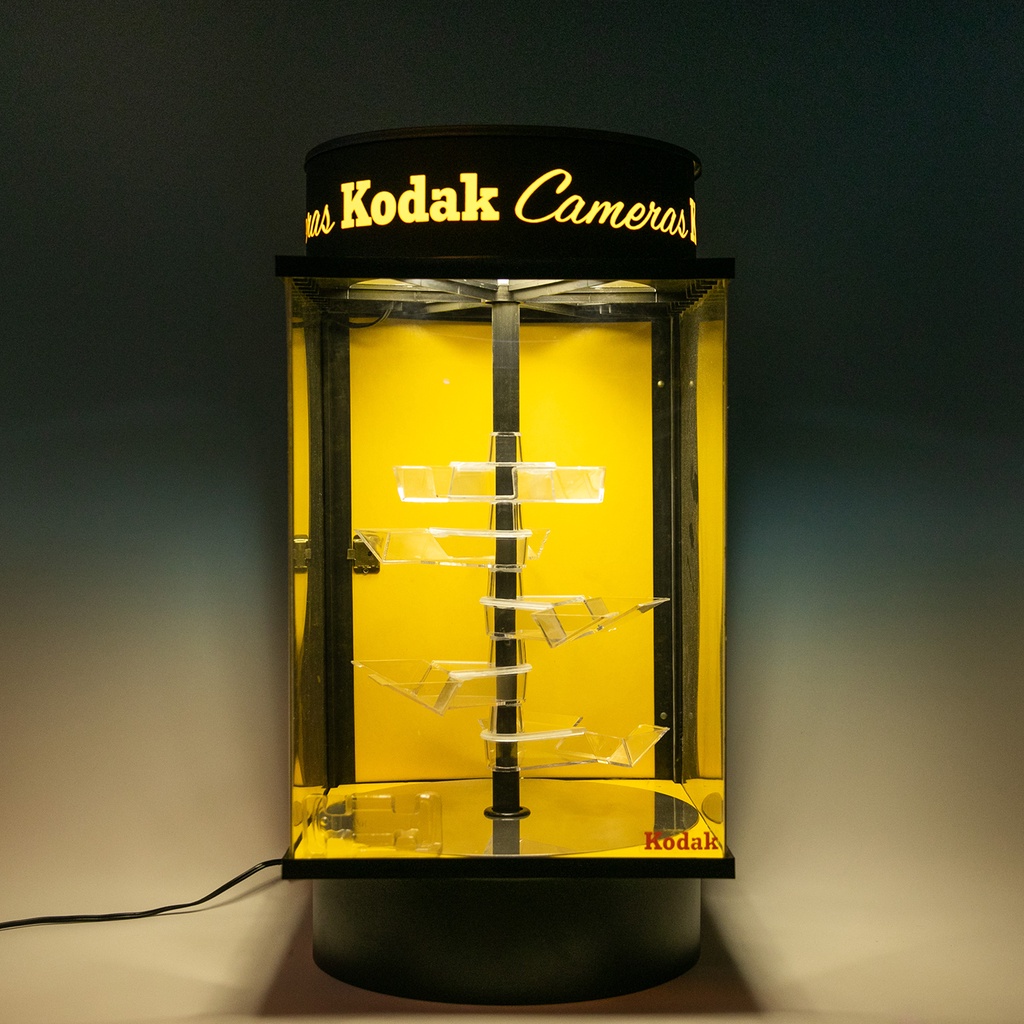 桑惠商號⟢ 早期 Kodak柯達 全新相機展示自動旋轉櫃 ⟣ A003