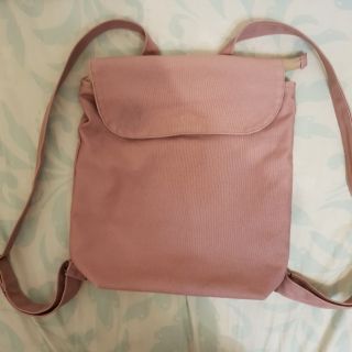 《Cutie Shop》 A＆E Design 雙肩帆布後背包（芋頭色） 帆布後背包 紫色後背包 A4後背包 粉色背包