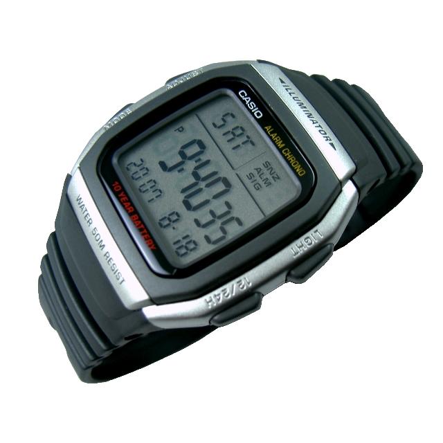 附發票 台灣卡西歐公司貨【時間光廊】CASIO 卡西歐 銀 十年電池 第二時間 W-96H-1A