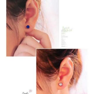 [愛麗絲飾品]《OE0300》歐美飾品 水鑽磁吸耳環 彩色圓形磁石免耳洞(一對價)