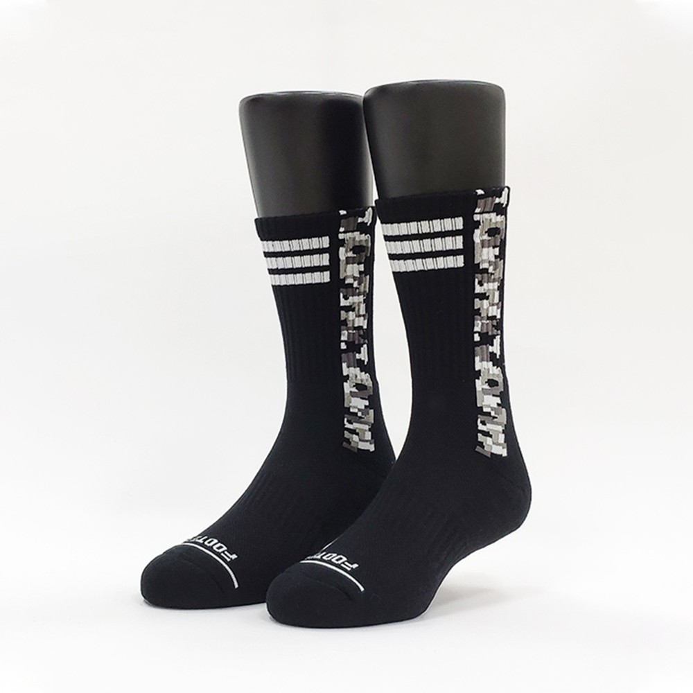 FOOTER 歐北共運動氣墊襪   除臭襪 運動襪 氣墊襪 中筒襪(男-ZH171)