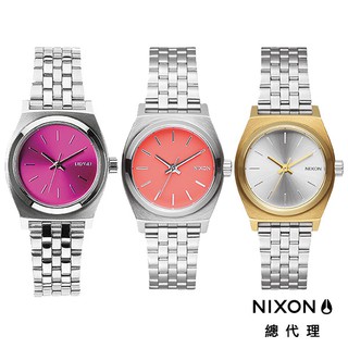 NIXON SMALL TIME TELLER 小錶 葡萄紅 珊瑚橘 鋼錶帶 上班穿搭 手錶 男錶 女錶 A399