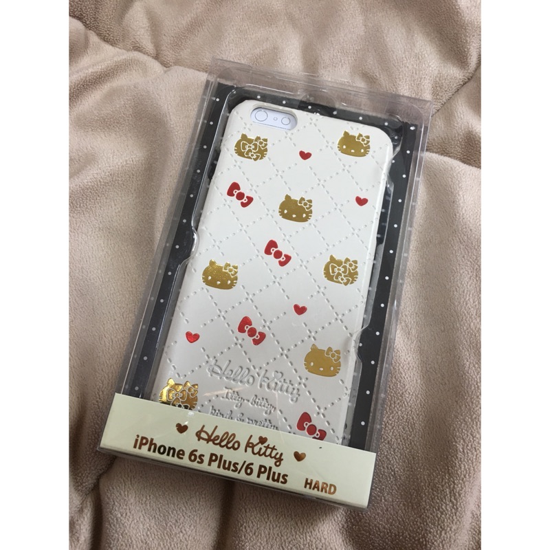 二手 日本三麗鷗樂園購入 Hello Kitty 質感皮 iPhone6 6s Plus 5.5吋 手機殼