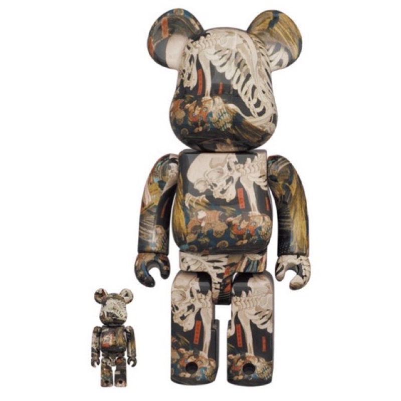 在台現貨 BE@RBRICK 歌川国芳「相馬の古内裏」 歌川國芳  400%100% 庫柏力克熊 bearbrick