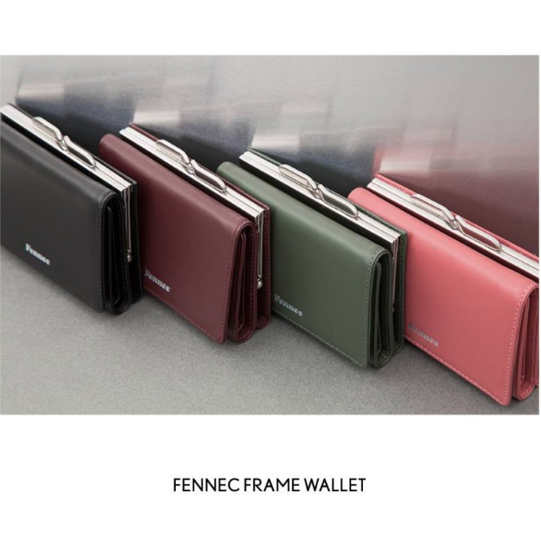 現貨最後一個💗Fennec FRAME系列 口金真皮皮夾 短夾 卡夾 錢包 frame wallet 韓國連線 韓國皮件