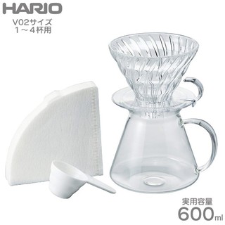 【沐湛伍零貳】日本製 Simply HARIO V60 玻璃手沖咖啡套組 S-VGBK-02-T 錐形02濾杯 濾杯組
