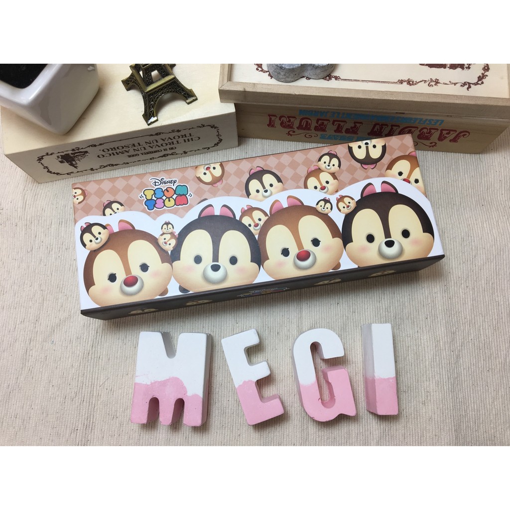 Megiの小舖 迪士尼【禮物盒】奇奇蒂蒂 花栗鼠 栗子 鉛筆盒 文具盒 紙盒