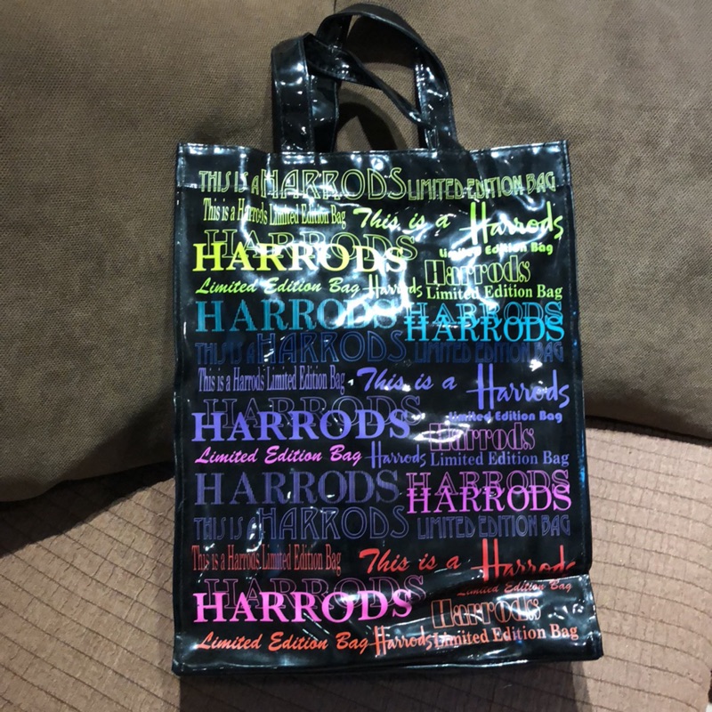 Harrods 文字logo A4手提袋 購物袋 環保袋