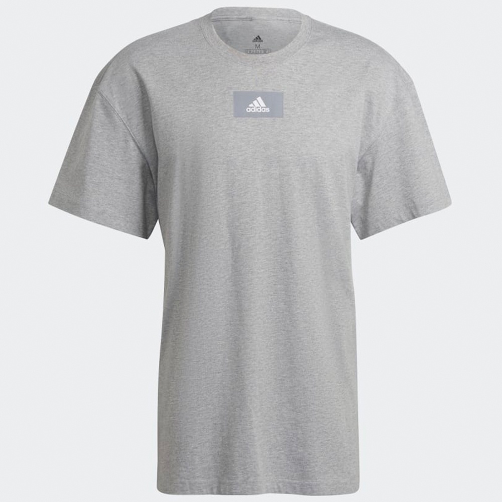 Adidas ESSENTIALS FEELVIVID 男裝 短袖 T恤 標誌 寬鬆 棉 灰【運動世界】HE4365