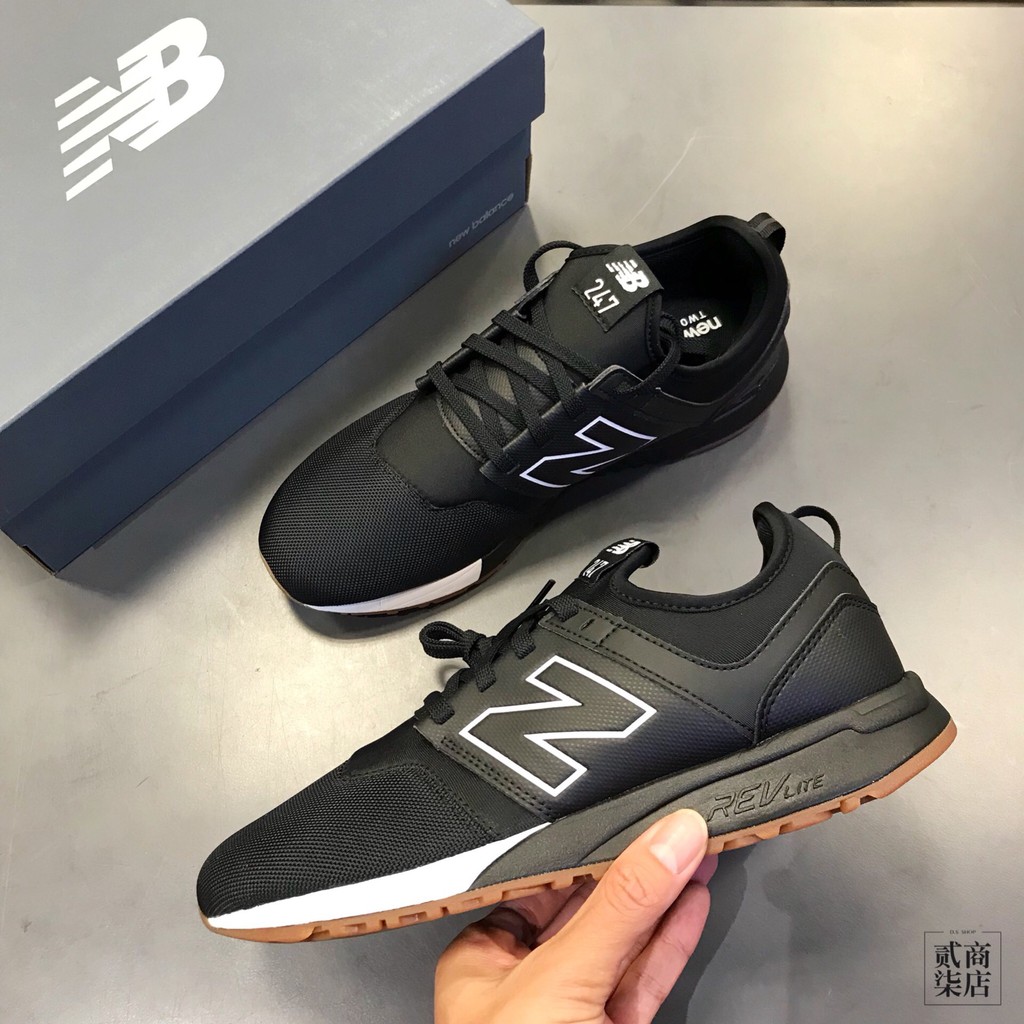 (貳柒商店) New Balance 247 男款 NB247 黑色 黑白 復古 慢跑鞋 消光黑 MRL247HH