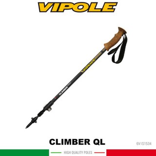 【VIPOLE 義大利 CLIMBER QL 快調 彈簧避震登山杖《金》】S-1534/手杖/爬山/健行杖/悠遊山水