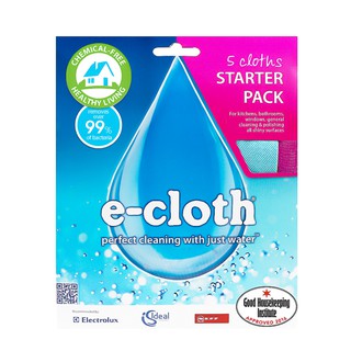 英國e-cloth 科技清潔布-全能潔淨五件組 只需清水