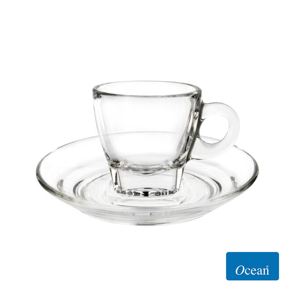 【Ocean】可啡系列雙層濃縮咖啡杯盤組 / 美式拿鐵杯盤組 / 卡布奇諾杯盤組《泡泡生活》玻璃杯