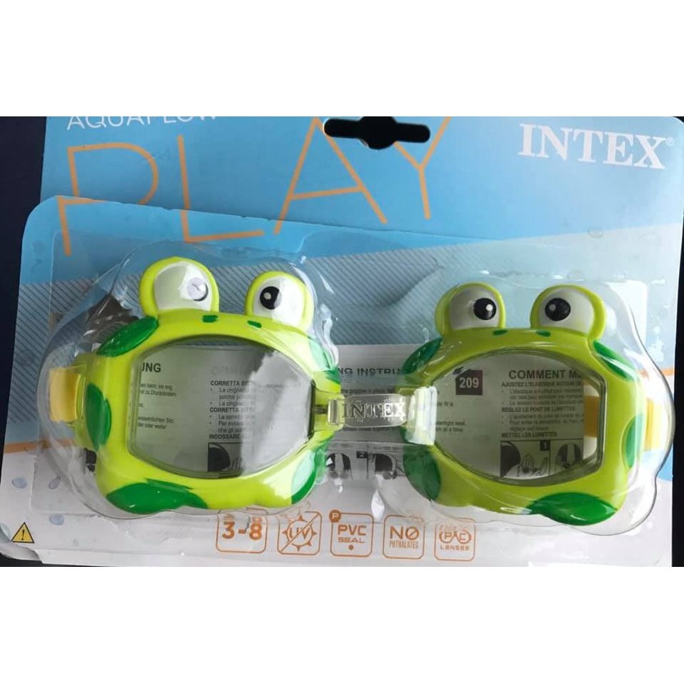 二手 INTEX 兒童 趣味泳鏡 青蛙 綠色