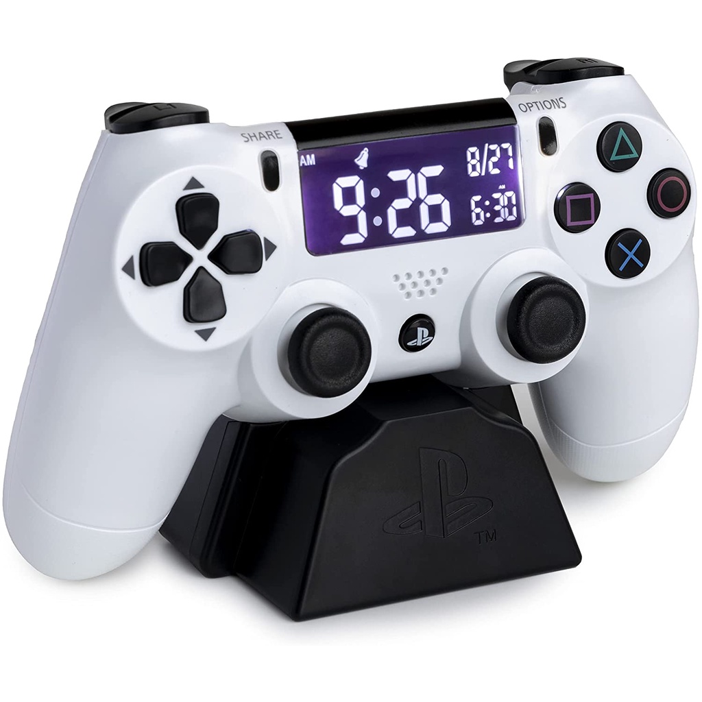 PlayStation 英國 Paladone PS4手把造型鬧鐘(白)