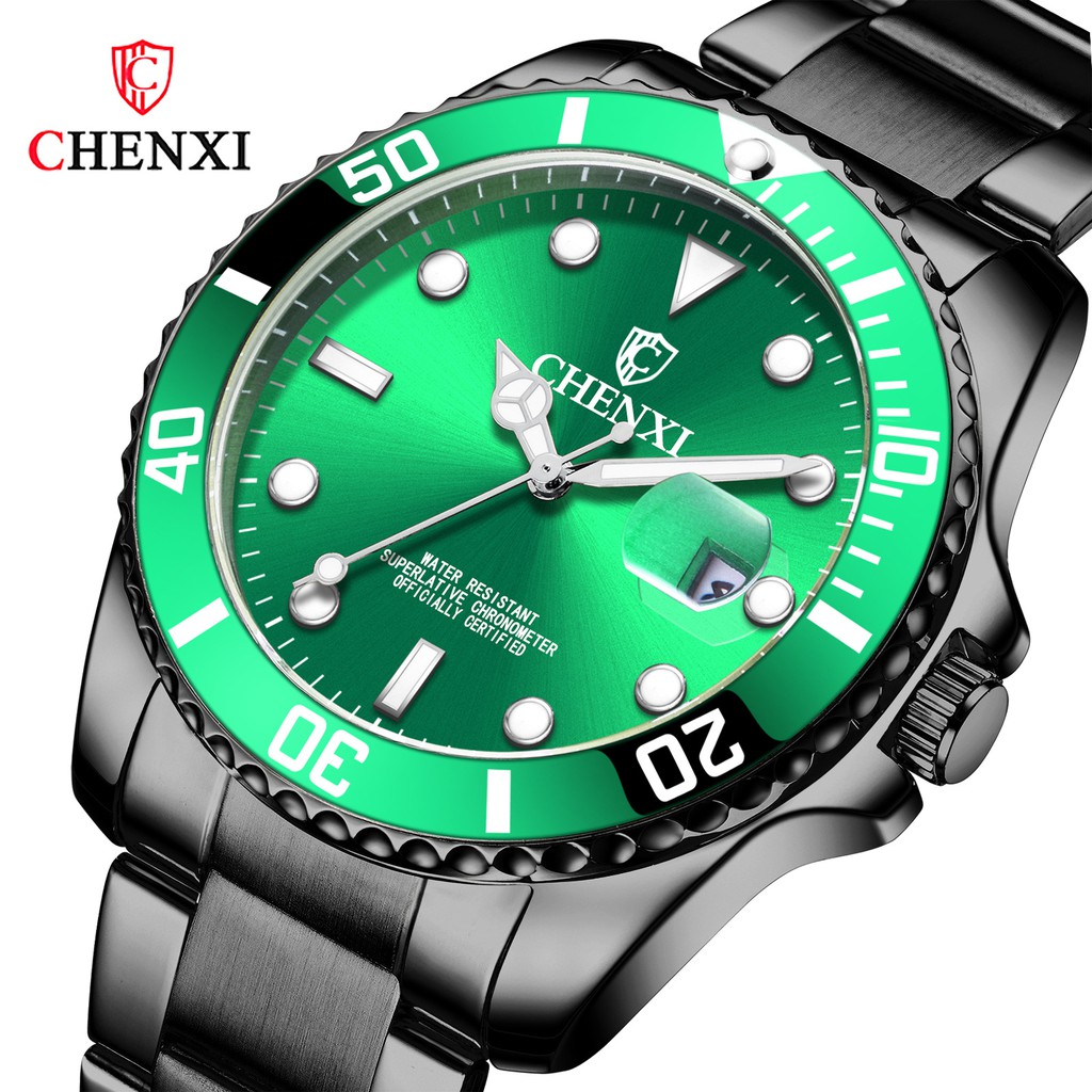 CHENXI品牌綠水鬼手錶IP鋼帶日曆石英表2019手錶新款男士手錶 085 man watch