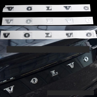 適用於VOLVO字母車貼 後尾箱車標 XC60 XC90 S90 XC40 S60 適用富豪改裝車標黑色銀色 尾標後標
