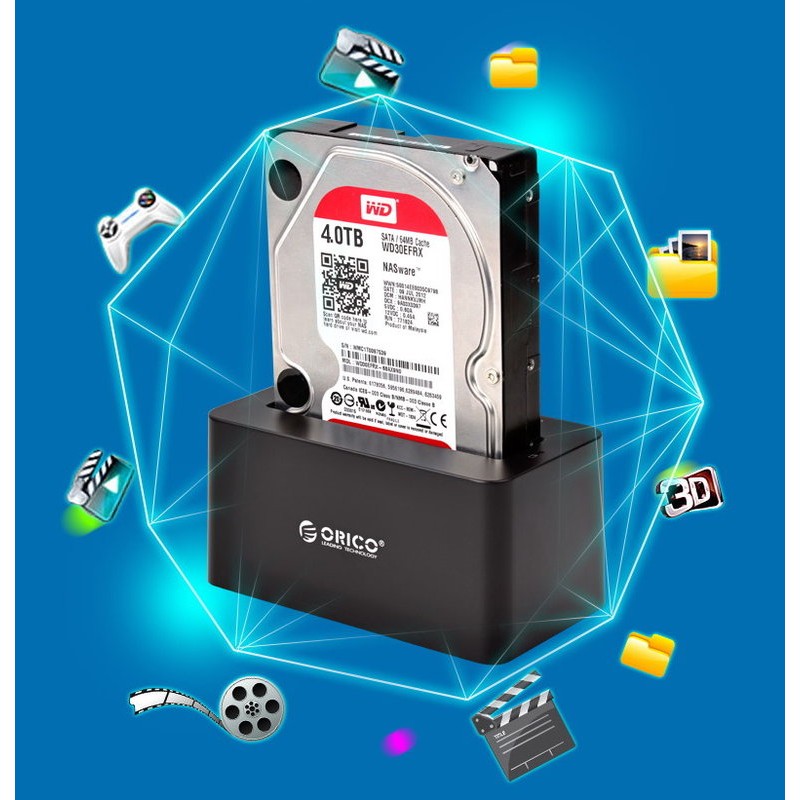 奧睿科ORICO 6619US3 2.5吋 / 3.5吋 SATA外接硬碟座USB 3.0