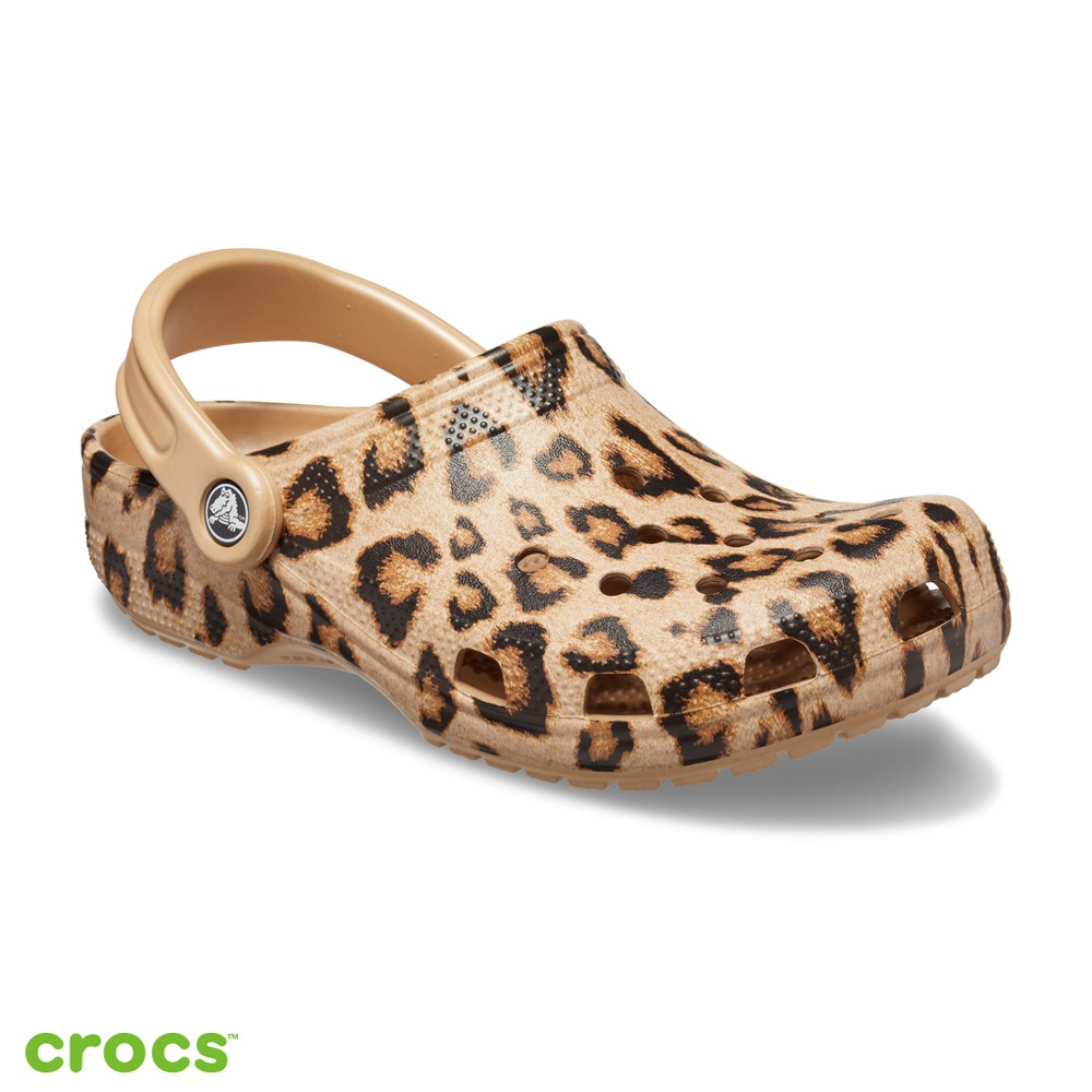 Crocs 卡駱馳 (中性鞋) 經典豹紋印花克駱格-205838-98R