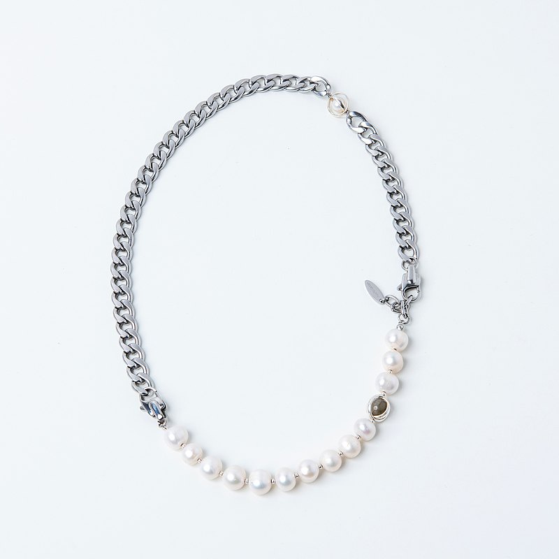【Agaric Garden】波賽頓不鏽鋼珍珠手鍊項鍊 兩用款設計 multifunctionl jewelry