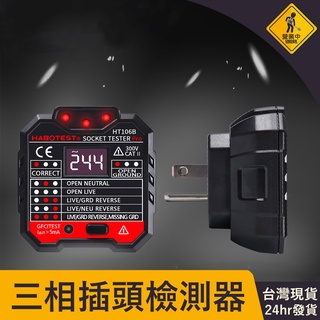 美規工業插座檢測器 相位測試器 漏電流檢測 漏電保護器 驗屋驗房 接地測試儀 插座檢測 三孔插座 插錯測試 接線狀態