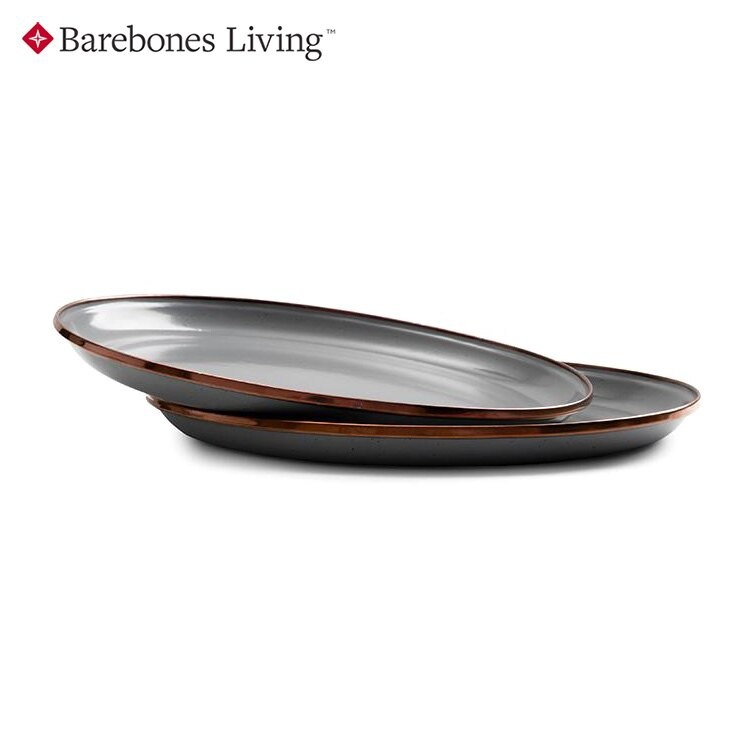 美國【Barebones】琺瑯陶瓷盤組 CKW-358【11"｜兩入】 / LOWDEN (盤子、餐盤、備料盤、餐具)