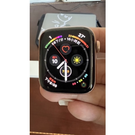 Apple Watch SE 44mm/玫瑰金/星光錶帶/保固2022/10/二手