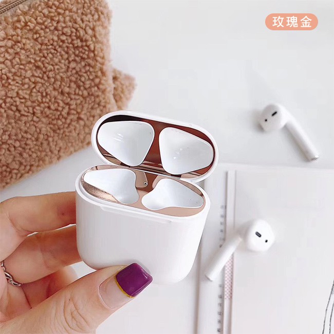 &lt;快速出貨&gt;AirPods 1/2代 金屬防塵貼 耳機防塵貼 顏色隨機 館長出清