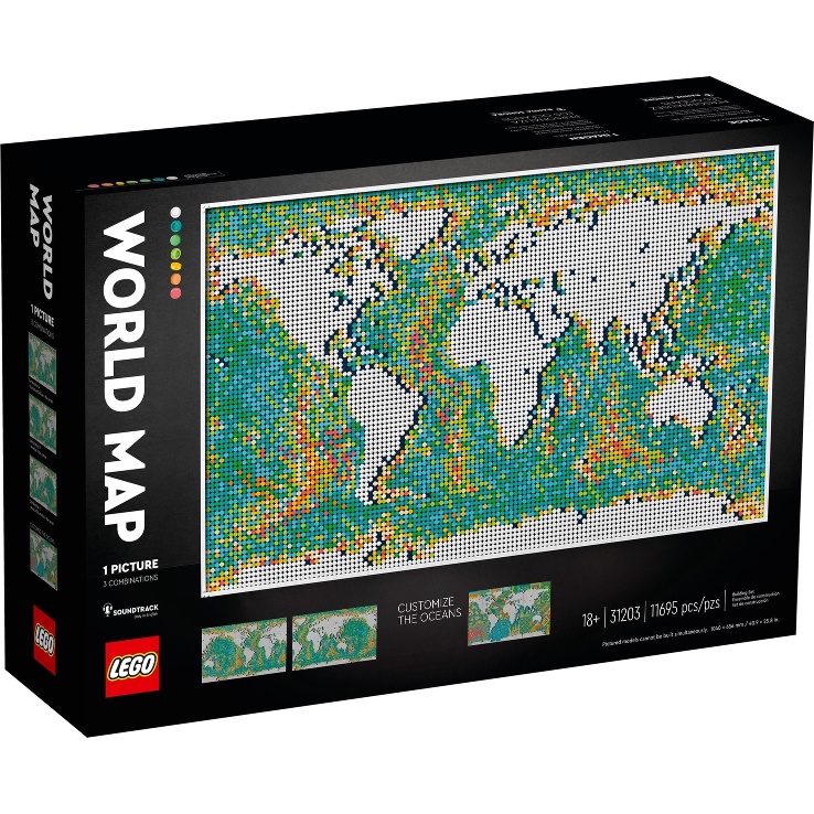 ||高雄 宅媽|樂高 積木|LEGO 31203 ART-世界地圖