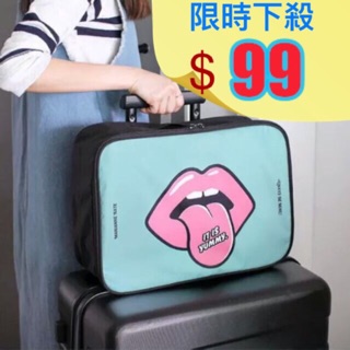卡通手提旅行收納包 行李箱外掛旅行袋 旅行收納組 防水收納包 採購包 購物袋 可插式行李袋 旅行袋 飛機包 登機箱