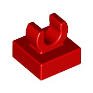 磚家 LEGO 樂高 紅色 Tile 1x1 with Clip 平板附夾 上夾 U型 15712 44842