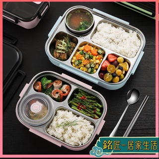 不鏽鋼 雙層餐盒 分隔便當盒 餐盒 飯盒 保鮮盒 學生飯盒 不銹鋼飯盒上班族帶蓋成人便當盒小學生餐盒兒童餐盤食堂分格