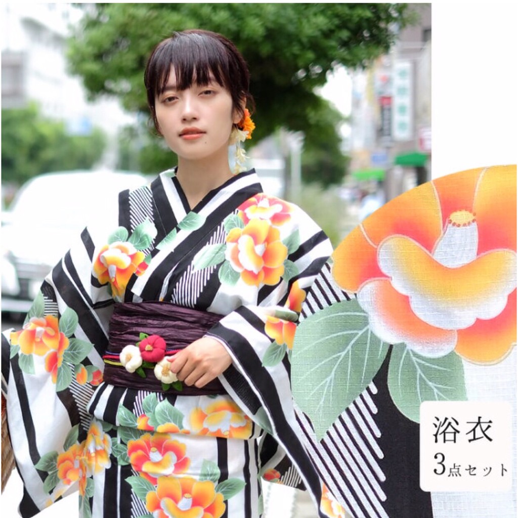 日本傳統和服浴衣女純棉質地傳統正裝旅遊和服浴衣新款 蝦皮購物