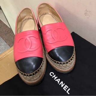 Chanel 香奈兒厚底 漁夫鞋 草編鞋 鉛筆鞋（真品）售出