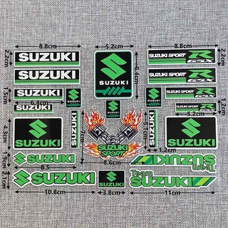 Hcg 機車貼紙鈴木摩托車貼紙suzuki電動踏板車鐳射反光遮擋劃痕gsx機車防水貼機車裝飾貼 蝦皮購物
