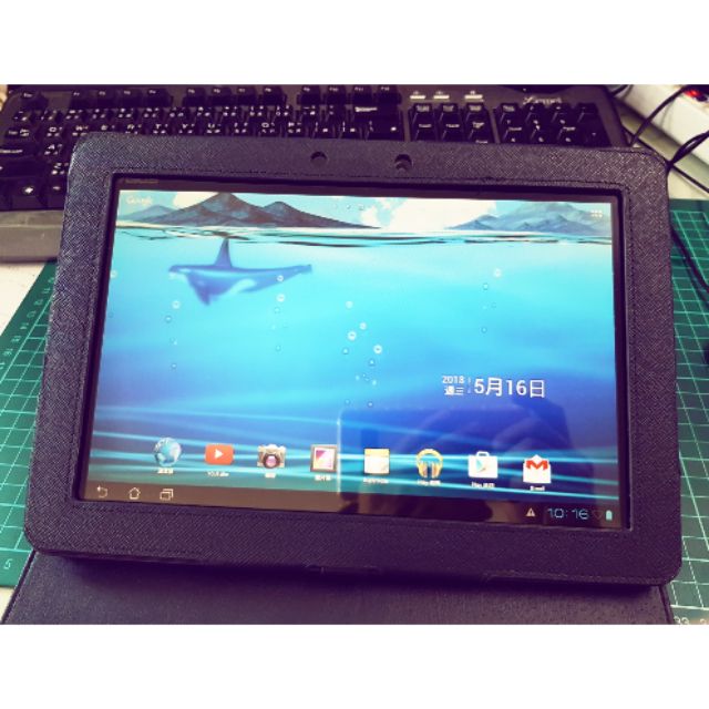變形平板 ASUS Seeped TF201-1B013A 32G（wifi）紫灰 / 含皮套 鍵盤 原廠充電組 保護貼